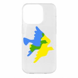 Чехол для iPhone 14 Pro Dove flag of Ukraine - PrintSalon