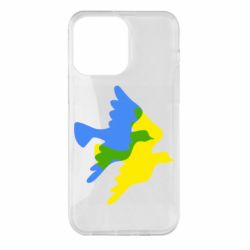 Чехол для iPhone 14 Pro Max Dove flag of Ukraine - PrintSalon