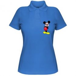 Женское поло Довольный Микки Маус - PrintSalon