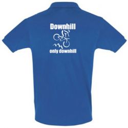 Мужское поло Downhill,only downhill - PrintSalon