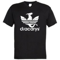 Мужская футболка  с V-образным вырезом Dracarys - PrintSalon