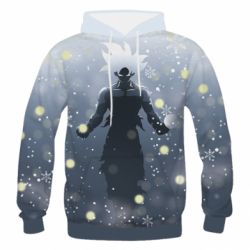 Чоловіче 3D худі Dragon ball and snowflakes
