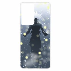 Чохол для Samsung S21 Ultra Dragon ball and snowflakes - PrintSalon