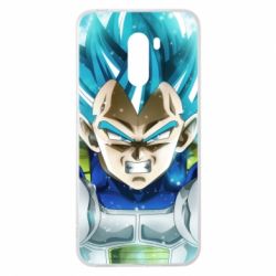 Чехол для Xiaomi Pocophone F1 Dragon ball Saiyan Blue - PrintSalon