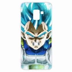 Чехол для Samsung A8+ 2018 Dragon ball Saiyan Blue - PrintSalon