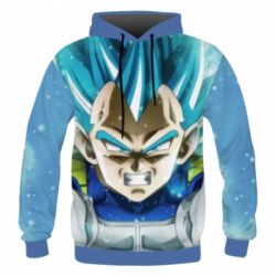 Мужское 3D худи Dragon ball Saiyan Blue