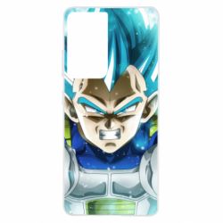 Чехол для Samsung S21 Ultra Dragon ball Saiyan Blue - PrintSalon