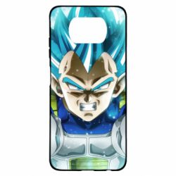 Чехол для Xiaomi Poco X3 Dragon ball Saiyan Blue - PrintSalon