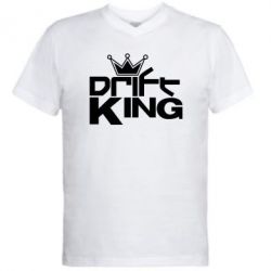 Мужская футболка  с V-образным вырезом Drift King - PrintSalon
