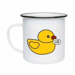 Кружка эмалированная Утка матерится - PrintSalon