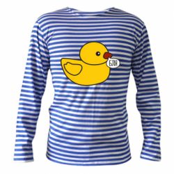 Тельняшка с длинным рукавом Утка матерится - PrintSalon