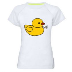 Женская футболка для спорта Утка матерится - PrintSalon