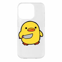 Чохол для iPhone 14 Pro Duckling With A Knife - PrintSalon
