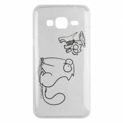 Чехол для Samsung J3 2016 Два кота - PrintSalon