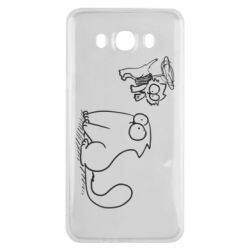 Чехол для Samsung J7 2016 Два кота - PrintSalon