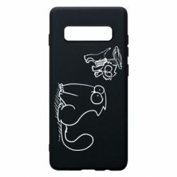 Чехол для Samsung S10+ Два кота - PrintSalon