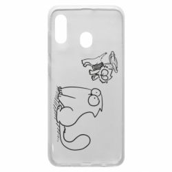 Чехол для Samsung A20 Два кота - PrintSalon