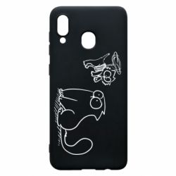 Чехол для Samsung A30 Два кота - PrintSalon