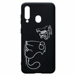 Чехол для Samsung A60 Два кота - PrintSalon