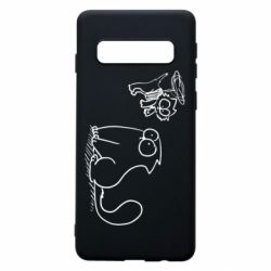 Чехол для Samsung S10 Два кота - PrintSalon