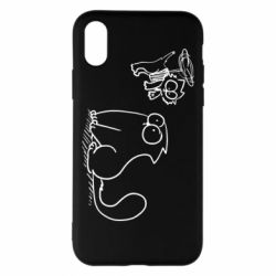 Чехол для iPhone X/Xs Два кота - PrintSalon