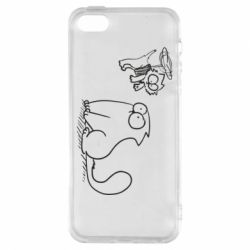 Чехол для iPhone5/5S/SE Два кота - PrintSalon