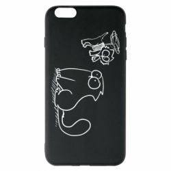 Чехол для iPhone 6 Plus/6S Plus Два кота - PrintSalon