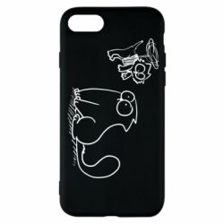 Чехол для iPhone SE 2020 Два кота - PrintSalon