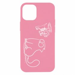 Чехол для iPhone 12 mini Два кота-PrintSalon Чехол для iPhone 12 mini Два кота