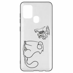 Чехол для Samsung A21s Два кота - PrintSalon