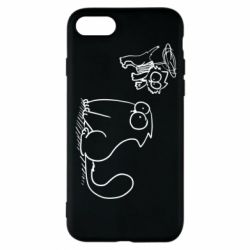 Чехол для iPhone 8 Два кота - PrintSalon