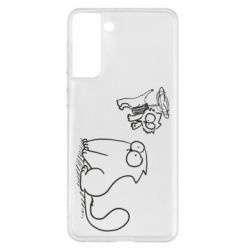 Чехол для Samsung S21+ Два кота - PrintSalon