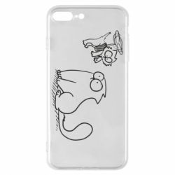 Чехол для iPhone 8 Plus Два кота - PrintSalon