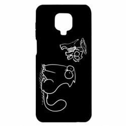 Чехол для Xiaomi Redmi Note 9S/9Pro/9Pro Max Два кота - PrintSalon
