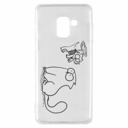 Чехол для Samsung A8 2018 Два кота - PrintSalon