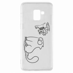 Чехол для Samsung A8+ 2018 Два кота - PrintSalon