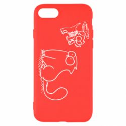 Чехол для iPhone SE 2022 Два кота - PrintSalon