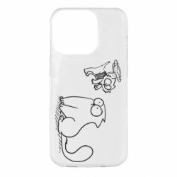 Чехол для iPhone 14 Pro Два кота - PrintSalon