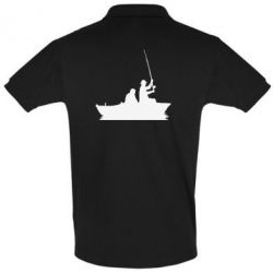 Мужское поло Два рыбака на лодке - PrintSalon