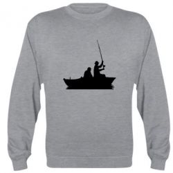 Cвитшот Два рыбака на лодке - PrintSalon