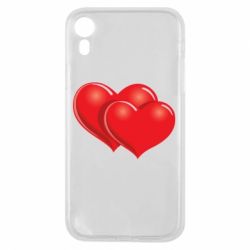 Чехол для iPhone XR Два сердца - PrintSalon