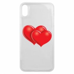 Чехол для iPhone Xs Max Два сердца - PrintSalon