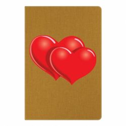 Блокнот с принто Два сердца - PrintSalon