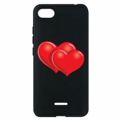 Чехол для Xiaomi Redmi 6A Два сердца - PrintSalon