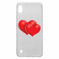 Чехол для Samsung A10 Два сердца - PrintSalon