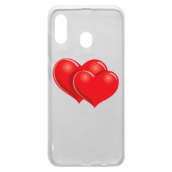 Чехол для Samsung A30 Два сердца - PrintSalon