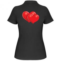 Женское поло Два сердца - PrintSalon