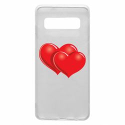 Чехол для Samsung S10 Два сердца - PrintSalon