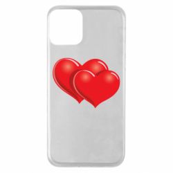 Чехол для iPhone 11 Два сердца - PrintSalon