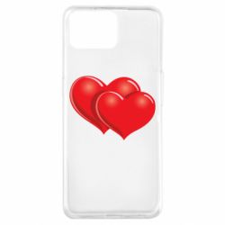 Чехол для Oppo A73 Два сердца - PrintSalon